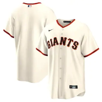 mens nike cream san francisco giants home blank replica jer